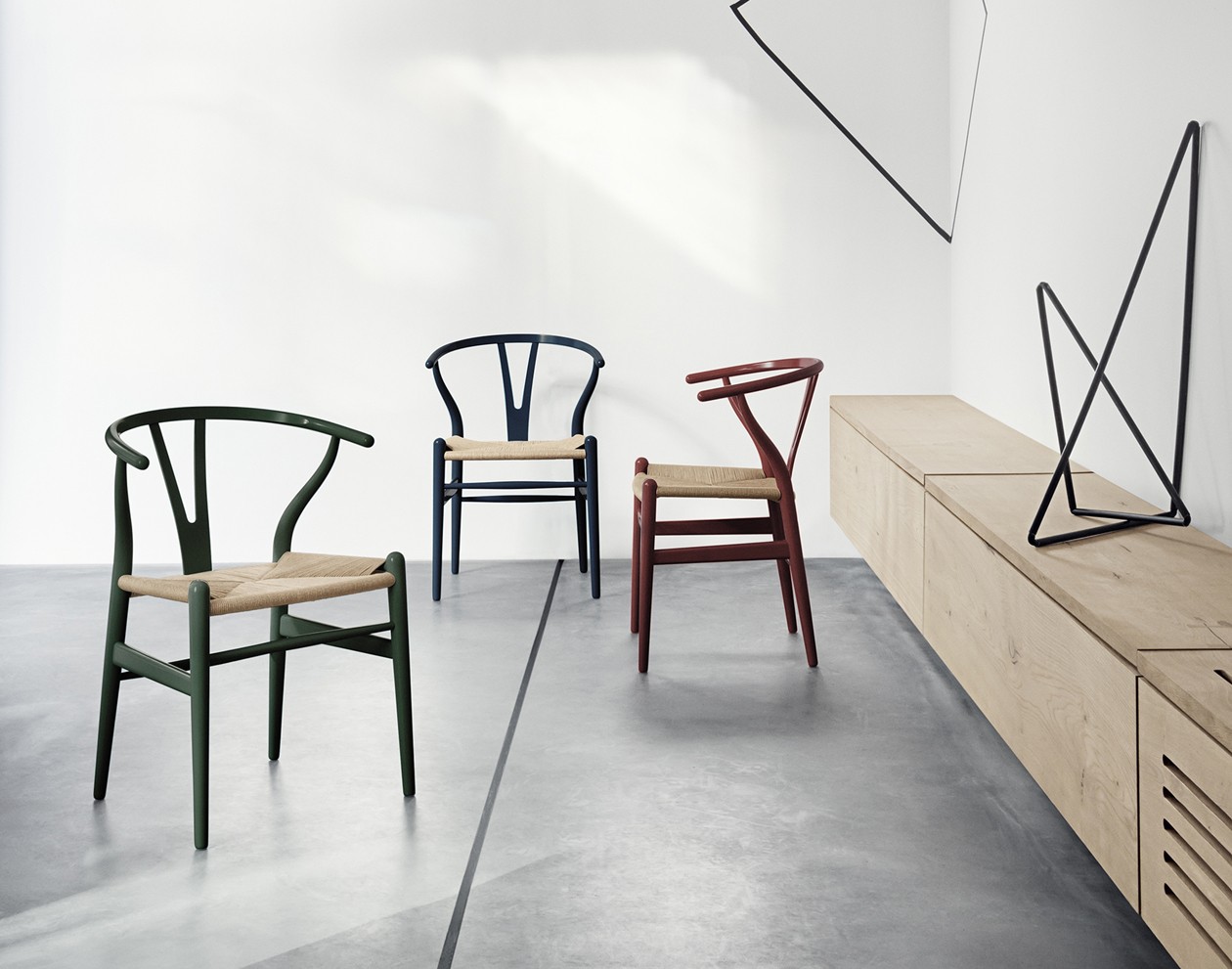 frisch gestrichen der wishbone chair von hans wegner in